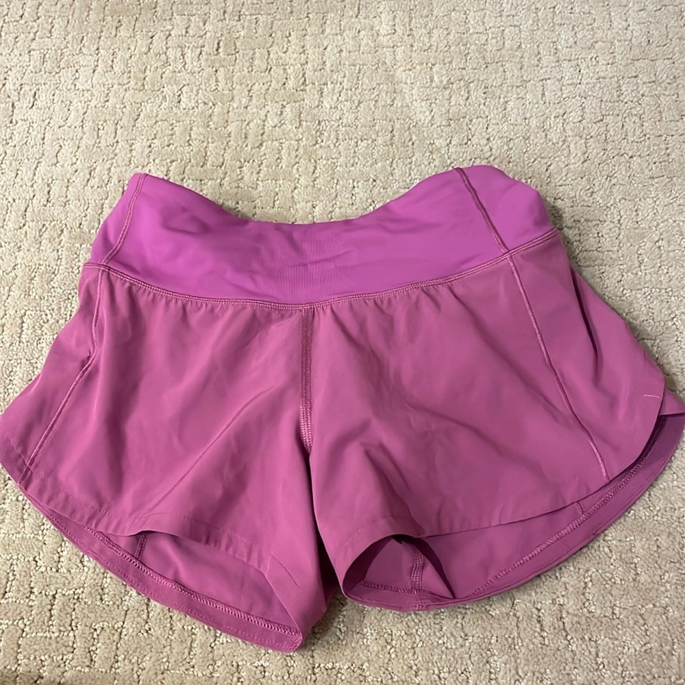 purple/pink size 0 lululemon shorts